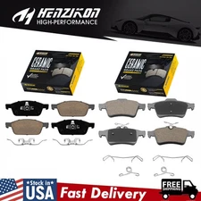 Front and Rear Ceramic Brake Pads w/Hardware for Ford Escape Transit Connect