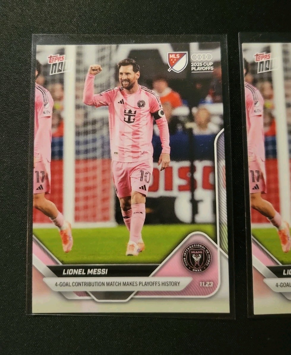 2025 Topps NOW Lionel Messi #133 4-Goal Contribution Match History