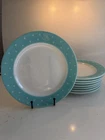 SET OF 8 CORNING PYREX AQUA BLUE MILITARY AIR FORCE STRATEGIC AIR COMMAND PLATES