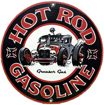 #ad #ad VINTAGE HOT ROD GARAGE PORCELAIN SIGN GAS STATION AUTO SHOP DEALERSHIP $113.47