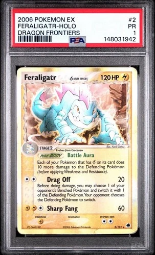 PSA 1 Feraligatr Dragon Frontiers Holo Foil #2 2006 Pokémon PR