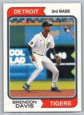 Brendon Davis 2023 Topps Heritage Detroit Tigers #67 RC