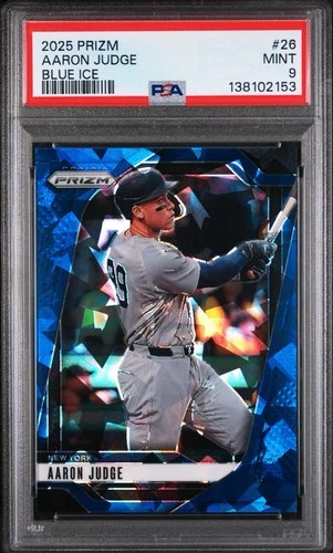2025 Panini Prizm -  Aaron Judge #26 Blue Ice Prizm PSA 9!!