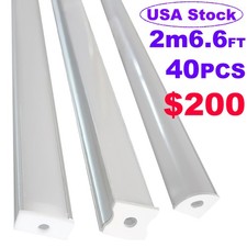 10Pcs LED Aluminum Profile U V Channel Holder 3.3ft Each for LED Light Strip