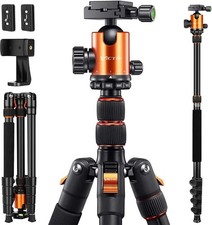 Heavy Duty 82" Aluminum Tripod - Adjustable, Portable  Compact for Photography