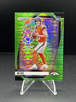 #ad #ad 2024 Panini Prizm Rookies #309 Bo Nix Neon Green Pulsar Prizm RC $39.99
