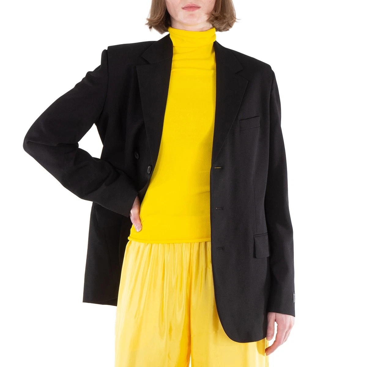 Giacca di lana Kenzo con patch logo marca taglia 38 (taglia USA 6)