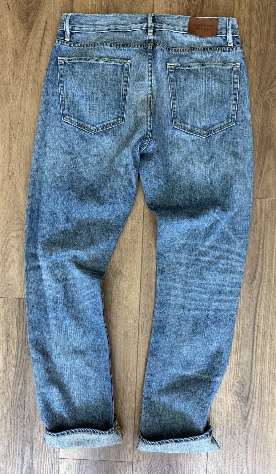 Burberry London Japanese Denim Jeans Whiskered Western Vintage 32x32 Made In USA image 2