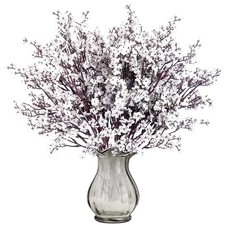 6 Pcs Baby  s Breath Artificial Flowers Gypsophila Silk Bouquet White 19 Inch