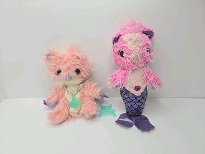 Scruff-A-Luvs Fantasy Pink Griffin & Purple Cat Mermaid Plush - Lot of 2 - Read