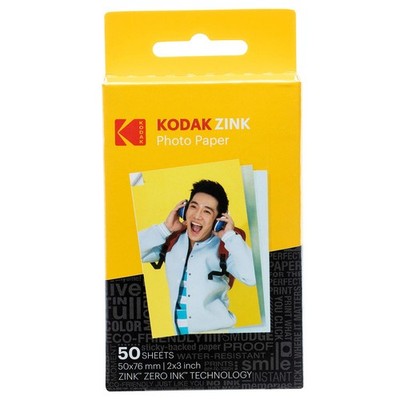 Kodak 2ʺ x 3ʺ Premium ZINK Photo Paper 50-Pack Compatible with Kodak P