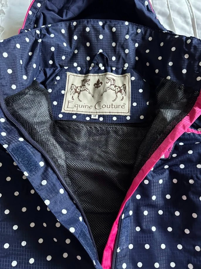 Chaqueta EQUINE‎ COUTURE Delia para niños concha de lluvia para montar a caballo mediana Foto 2 de 4