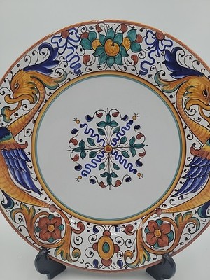 Grazia DERUTA Italy Dinner Plate Colorful Dragon 13