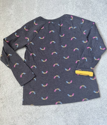 Cat&Jack Mädchen Sweatshirt Gr. L (10/12) grau Regenbogen Langarm Rundhals - Bild 5 von 5