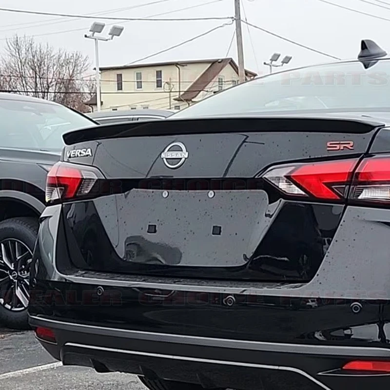 For 2020-2025 Nissan VERSA Sedan Factory Style Spoiler PAINTED GLOSS BLACK - Image 2 of 4