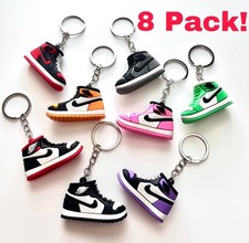 Nike Air Jordan Shoe Keychain 3D Mini Sneaker Charm Pack of 8 