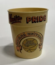 Vintage 80s Indiana University Hoosier Pride NCAA Champs Plastic Graphic Cup