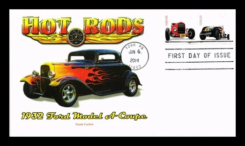 US COVER HOT RODS FIRST DAY ISSUE COMBO PANDA CACHET