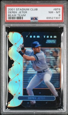 Topps 2001 Stadium Club Beam Team Derek Jeter #BT6 /500 PSA 8 Yankees