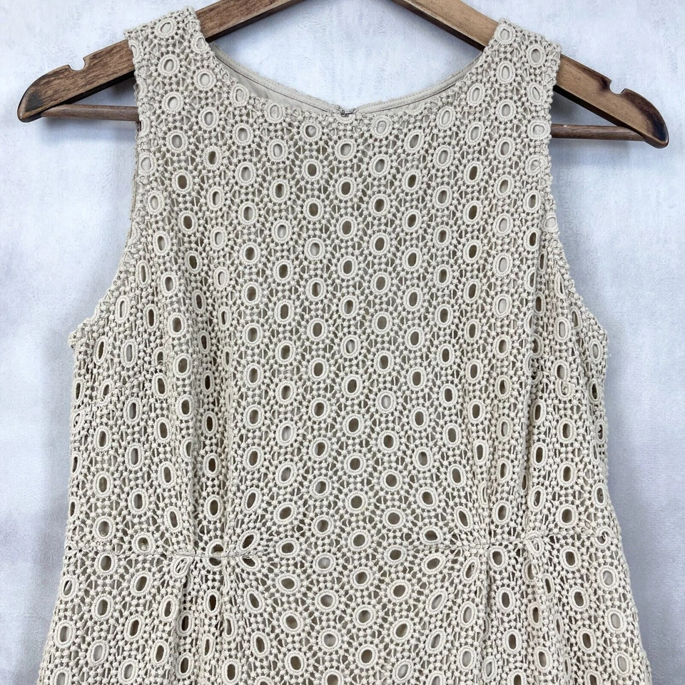 Vestido para mujer Garnet Hill talla 6P funda con ojales brunch costero cottagecore elegante Foto 3 de 4