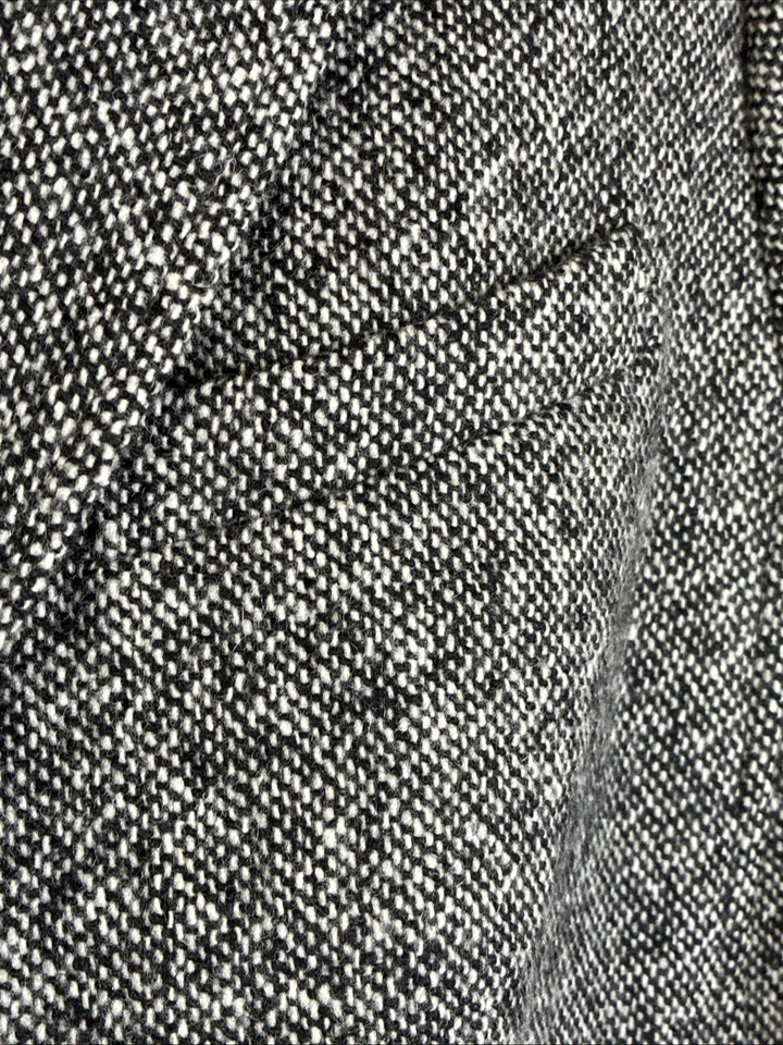 Blazer Chaqueta LL Bean Lana Cachemira De Colección Mujer Talla 18P Negro Blanco Tweed Clásico Foto 3 de 4
