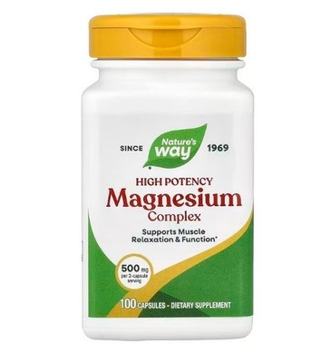 Nature's Way, Magnesium Complex, 500 mg per serving (250 mg each), 100 Capsules