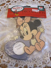 Walt Disney Company BABY MINNIE MOUSE Photo Ornament Kurt S. Adler SEALED