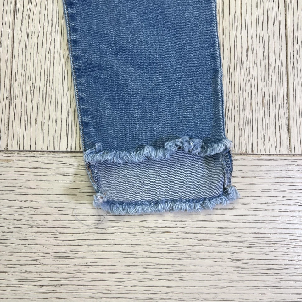 Pantalones de mezclilla William Rast Jeans para mujer 29 azules perfectos ajustados dobladillo deshilachado elásticos Foto 2 de 4