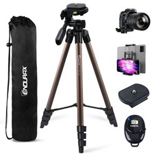 60'' Adjustable Tripod for DSLR Cameras  Smartphones, Universal Holder, Carry B