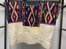 Vintage Guatemalan Handwoven Costume Huipil Indigenous Mayan Boho Ethnic