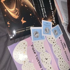 Glitter Freckles Face Tattoo - Gold - Glow Up Makeup Patches - Face Glitter Spec