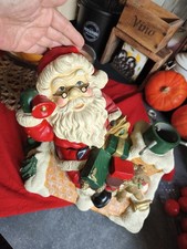 Alter Christbaum St&auml;nder Weihnachtsbaum Skulptur Deko Weihnachtsmann Vintage