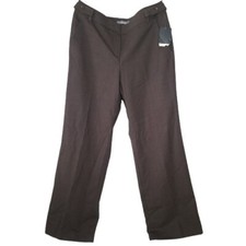 Liz Claiborne 8 Sloane Wool Dress Pants Brown Straight Leg Business Career NWT