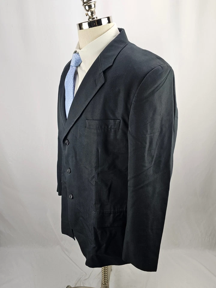 Perry Ellis Men's Black Blazer Jacket 44L - Image 3 of 4