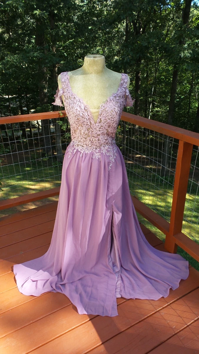 Lavender top chiffon dress