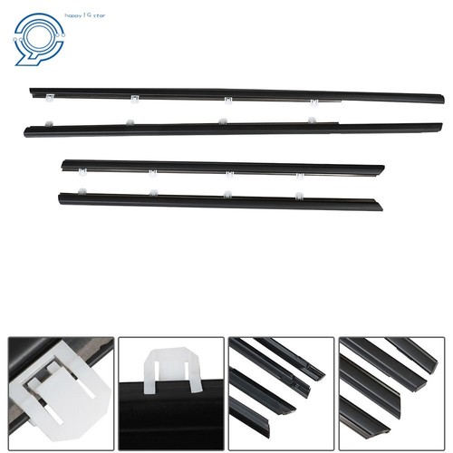 Weatherstrip Window Moulding Trim Seal Belt For Honda Civic 2012-2014 2015 4pcs