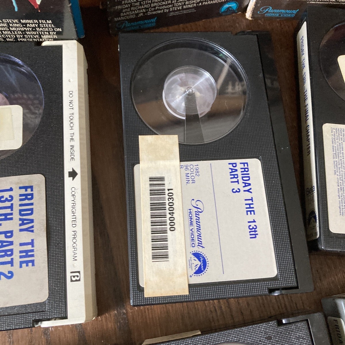 Friday the 13th BETA Betamax Tapes Lot 2-7 Set NOT VHS Rare