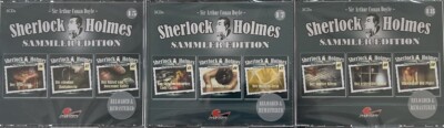 XL 9 x Sherlock Holmes Hörspiele AUF 9 CD in 3 Boxen Sammler Edition !!!