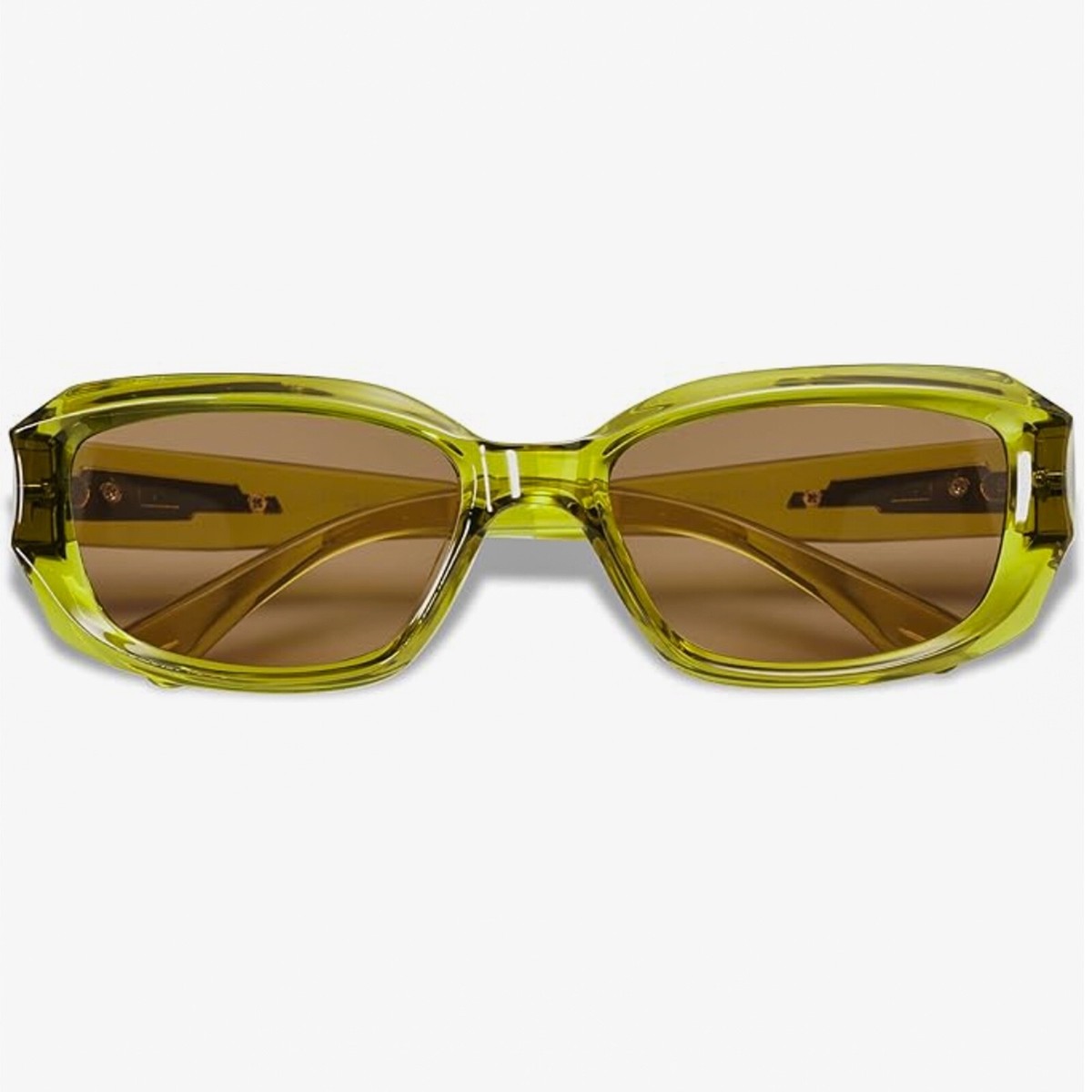 Retro Wrap Around Trendy Rectangle Men Women Olive Green Y2K  display picture 3