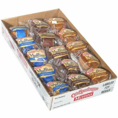  Spunkmeyer Muffins/10 Blueberry/10 Banana Nut/10 Chocolate Chip, 4 oz (Pack 30