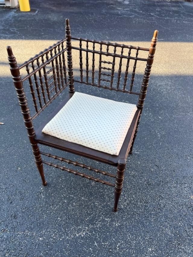 Antique Wood Corner Chair