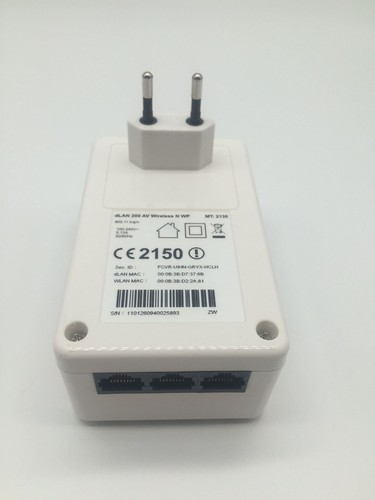 Devolo dLAN 200 AV Wireless N Powerline WLAN Adapter triple LAN Netzwerkadapter - Bild 8 von 9