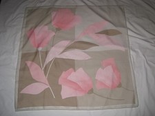 Silky Sheer Polyester Unbranded Italian Floral Design Scarf in Soft Colors 
