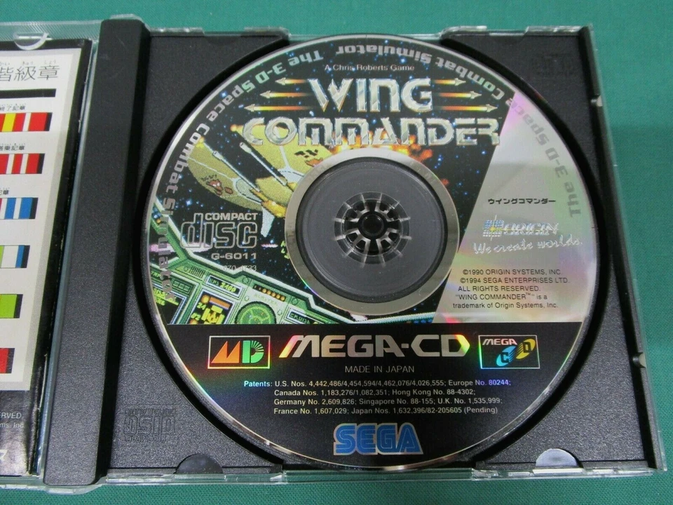 Mega CD Wing Commander. included spine card. Sega Genesis. JAPAN GAME. 14029 - Image 3 of 4