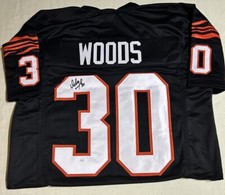 Ickey Woods signed custom Jersey auto autograph JSA size XL CERTIFIED