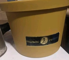 Vintage RCW Sterling 5 QT Ice Cream Freezer 165A Mixing Bucket Yellow