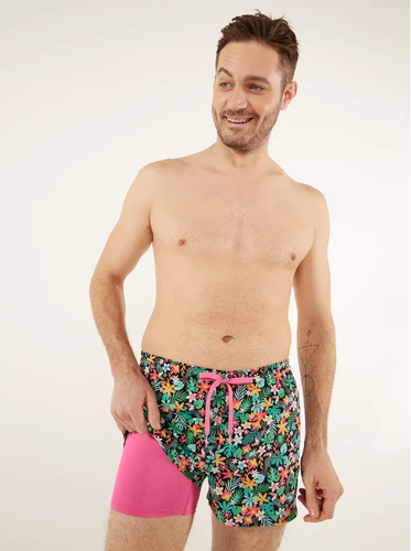 Chubbies The Boomerangs Lined Swim Trunks 4” Shorts Men XXL Toucan Floral NWOT - Picture 17 of 18