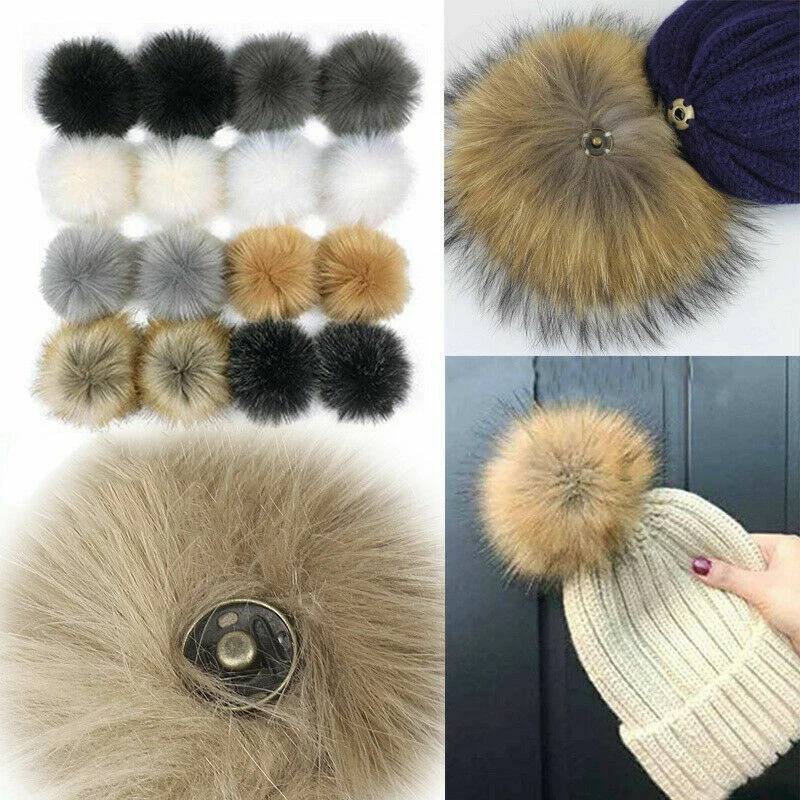  Fur Pom Poms For Hats