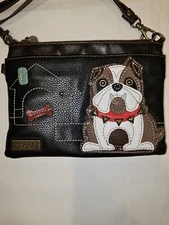Chala Mini Crossbod Bag Small Purse BULLDOG Dog Black