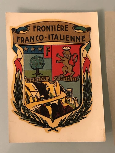 Chrome Transfer Decal 50/60 Franco Italian Border Menton Ventimiglia 06